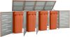 VidaXL Containerberging vierdubbel 276, 5x77, 5x115, 5 cm roestvrij staal online kopen