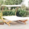 VIDAXL Loungebed met luifel 165x203x138 cm massief gebogen hout cr&#xE8, me online kopen