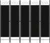 VidaXL Kamerscherm met 5 panelen 200x180 cm zwart online kopen