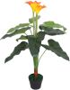 VidaXL Kunst calla lelie plant met pot 85 cm rood en geel online kopen