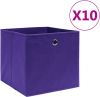 VidaXL Opbergboxen 10 st 28x28x28 cm nonwoven stof paars online kopen