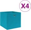 VidaXL Opbergboxen 4 St 28x28x28 Cm Nonwoven Stof Babyblauw online kopen