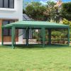 VidaXL Partytent met 6 mesh zijwanden 6x4 m HDPE groen online kopen