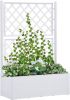 VidaXL Plantenbak hoog met latwerk en zelfbewateringssysteem wit online kopen