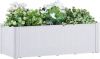VidaXL Plantenbak hoog met zelfbewateringssysteem 100x43x33 cm wit online kopen