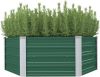 VidaXL Plantenbak verhoogd 129x129x46 cm gegalvaniseerd staal groen online kopen