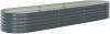 VIDAXL Plantenbak verhoogd 320x80x44 cm gegalvaniseerd staal grijs online kopen
