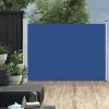 VidaXL Tuinscherm uittrekbaar 120x500 cm blauw online kopen