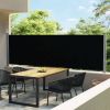 VidaXL Tuinscherm uittrekbaar 140x600 cm zwart online kopen