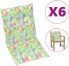 VidaXL Tuinstoelkussens 6 st 100x50x3 cm bladpatroon online kopen