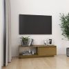 VidaXL Tv meubel 110x30x33, 5 cm massief grenenhout honingbruin online kopen
