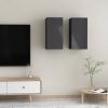 VidaXL Tv meubelen 2 st 30, 5x30x60 cm spaanplaat hoogglans grijs online kopen