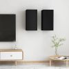 VidaXL Tv meubelen 2 st 30, 5x30x60 cm spaanplaat zwart online kopen