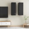 VidaXL Tv meubelen 2 st 30, 5x30x90 cm spaanplaat hoogglans zwart online kopen