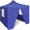 VidaXL Vouwtent met 4 zijwanden 3x3 m blauw online kopen