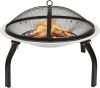 VidaXL Vuurplaats en barbecue 2 in 1 met pook 56x56x49 cm rvs online kopen
