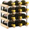 VidaXL Wijnrek voor 12 flessen massief grenenhout online kopen