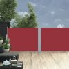 VidaXL Windscherm uittrekbaar 120x1000 cm rood online kopen