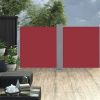 VidaXL Windscherm uittrekbaar 120x600 cm rood online kopen