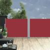 VidaXL Windscherm uittrekbaar 140x1000 cm rood online kopen