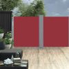 VidaXL Windscherm uittrekbaar 140x600 cm rood online kopen