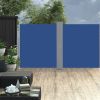 VidaXL Windscherm uittrekbaar 160x600 cm blauw online kopen