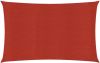 VIDAXL Zonnezeil 160 g/m&#xB2, 2, 5x4 m HDPE rood online kopen