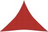 VIDAXL Zonnezeil 160 g/m&#xB2, 5x5x5 m HDPE rood online kopen