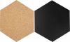 Reinders memobord Hexagon Kunststof/Kurk zwart/neutraal 7 maal 17, 9x15, 5 cm Leen Bakker online kopen