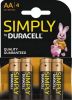 Duracell Batterij Simply AA 1, 5V Alkaline 4 stuks online kopen