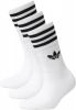 Adidas Originals Kousen Solid Crew 3 Pak Wit/Zwart online kopen