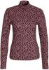 Colourful Rebel Neyo peached small flower turtle neck top sweat pink online kopen