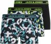 JACK & JONES JUNIOR boxershort JACLOGO set van 3 zwart/geel/turquoise online kopen