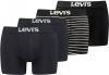 Levis Boxershorts Solid Basic Boxer And Vintage Stripe 4P Zwart online kopen