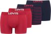 Levis Boxershorts Solid Basic Boxer And Vintage Stripe 4P Rood online kopen