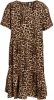 LITTLE PIECES jurk LPNYA met panterprint zwart/bruin online kopen