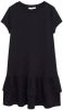 Mango A-lijn jurk met volant zwart online kopen