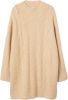 Mango Thesow kabelgebreide mini trui jurk met lage col online kopen