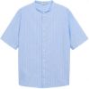 Mango Man gestreepte pyjamatop lichtblauw/wit online kopen