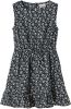 NAME IT MINI gebloemde jurk NMFVINAYA van gerecycled polyester donkerblauw online kopen