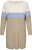 ONLY CARMAKOMA fijngebreide jurk CARLAURA beige/lichtblauw/ecru online kopen