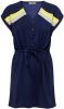 ONLY jurk donkerblauw/geel/grijs online kopen