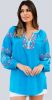 Alba moda Tuniek met mooie borduursels Turquoise/Apricot online kopen