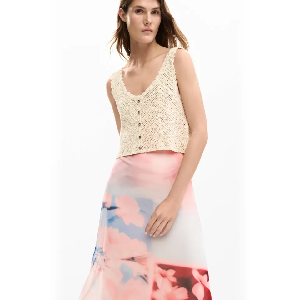 Desigual FRIDA zomerjurk lichtroze lichtroze/rood/ecru, foto 6