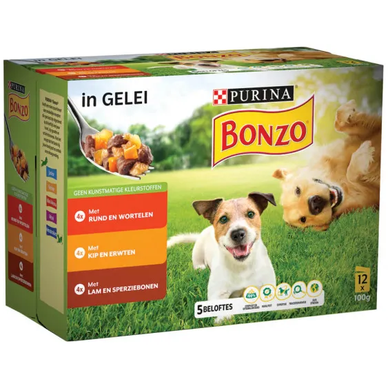 Bonzo hondenvoer nat in gelei multipack