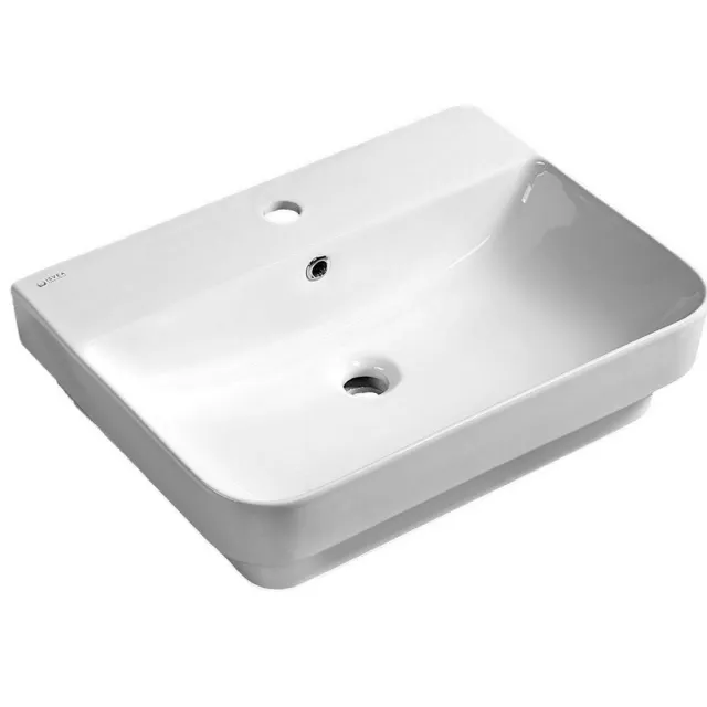 Sapho Wastafel Sapho Sott Aqua Rechthoekig 57.1x43.6x15.4 cm cm Keramiek Wit