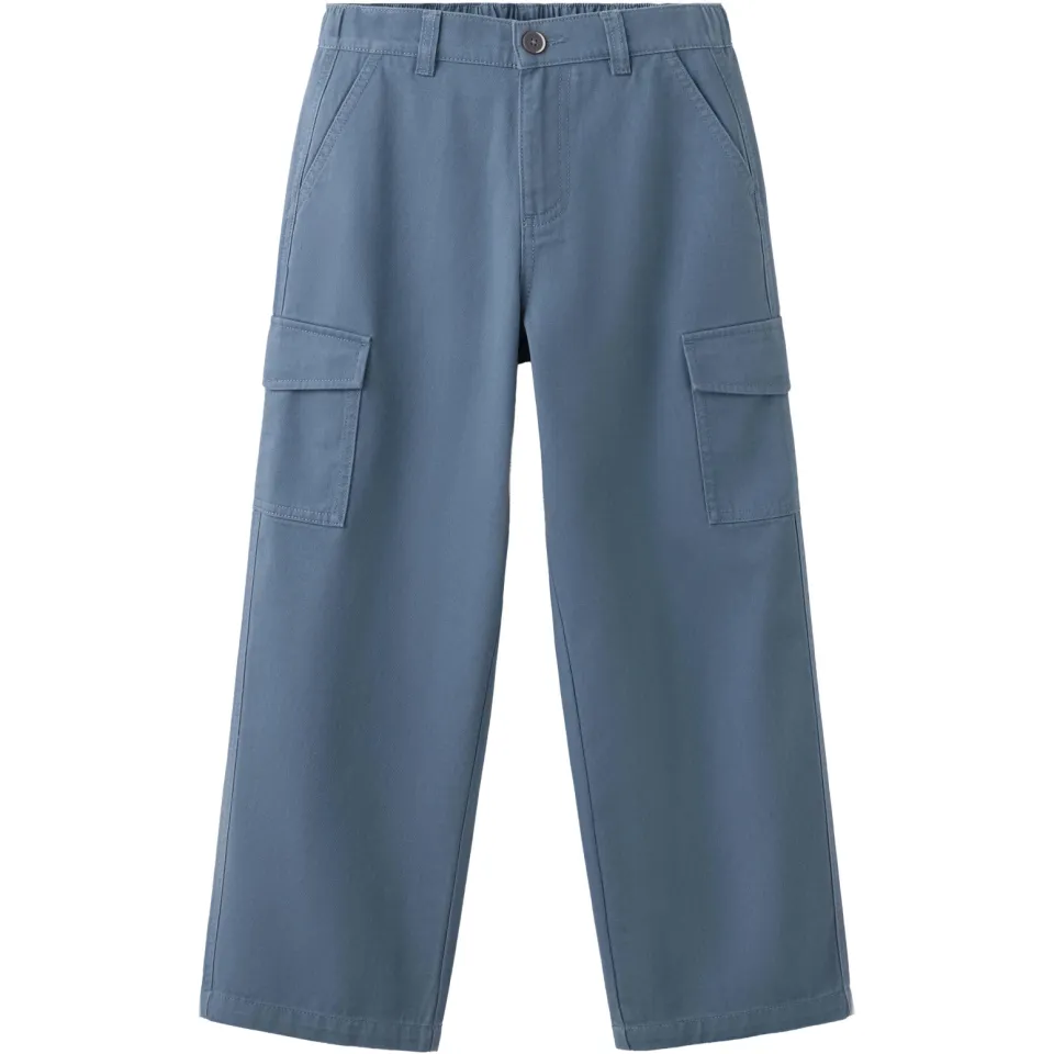 Mango straight leg cargobroek blauw, foto 2