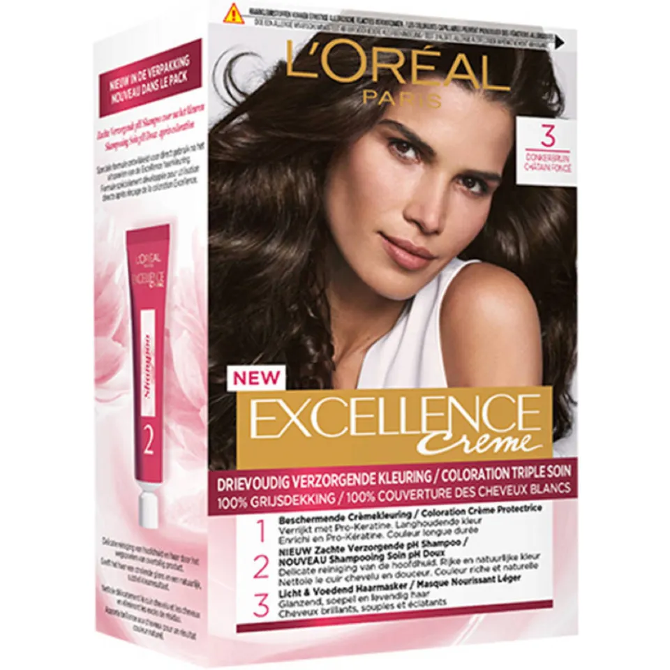L'oréal Excellence crème haarkleuring donkerbruin 3 3 Donkerbruin
