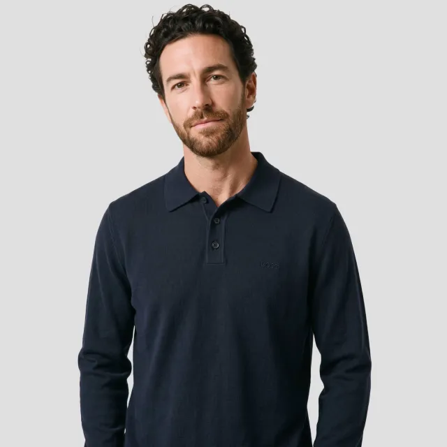Boss Asac_PL regular fit gebreide trui - dark blue, foto 3