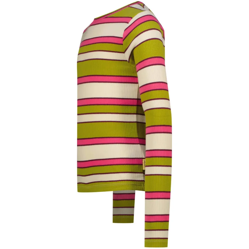 Vingino gestreepte longsleeve groen, foto 4